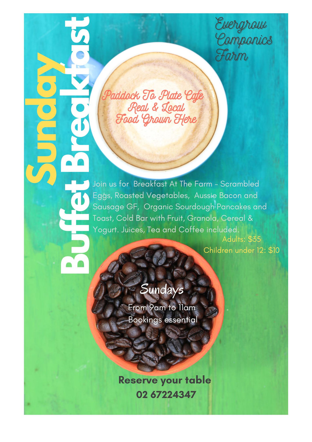 Sunday Buffet Breakfast at Evergrow Farm